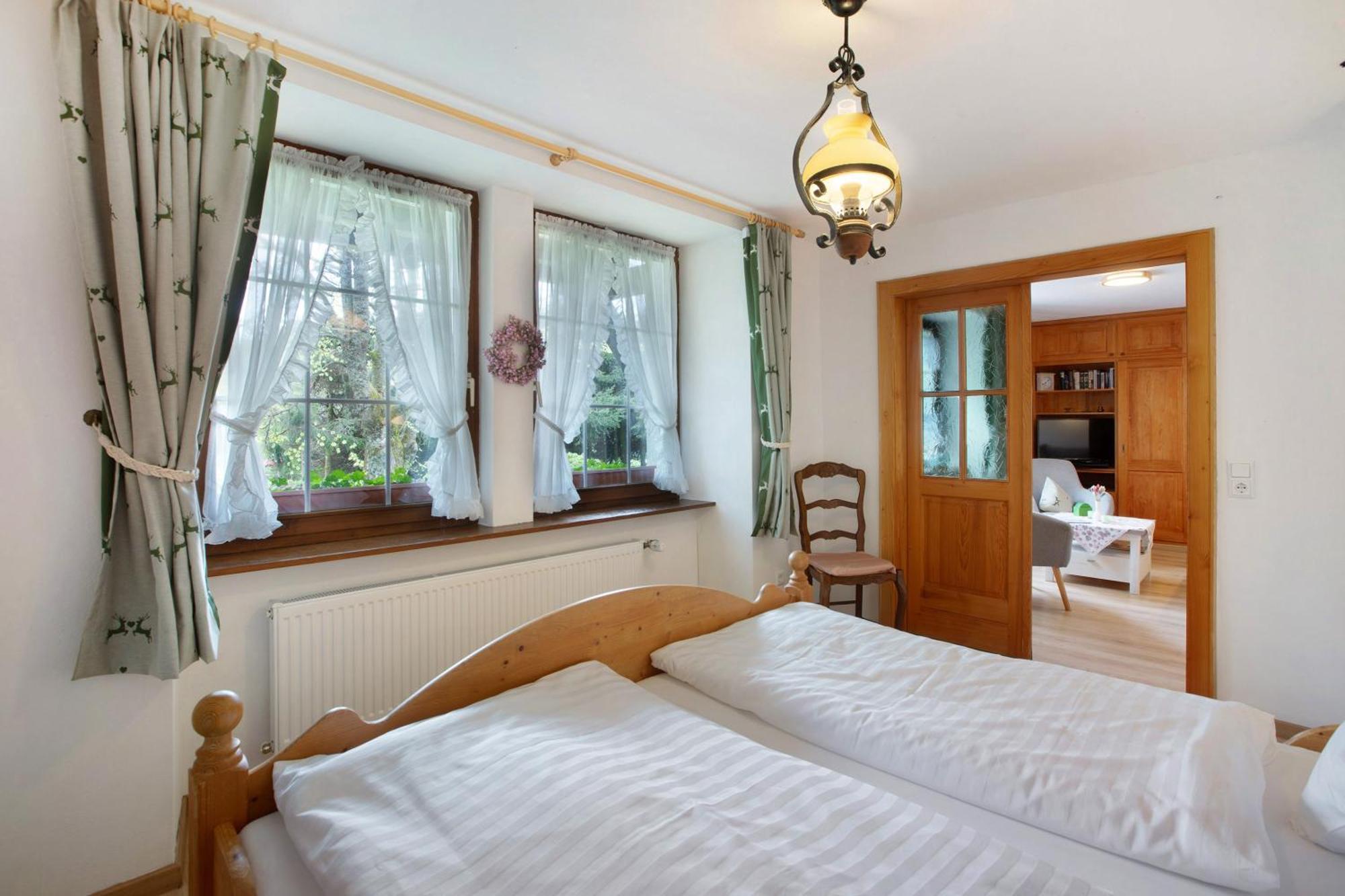 Apartment mit 1 Schlafzimmer und Gartenblick
