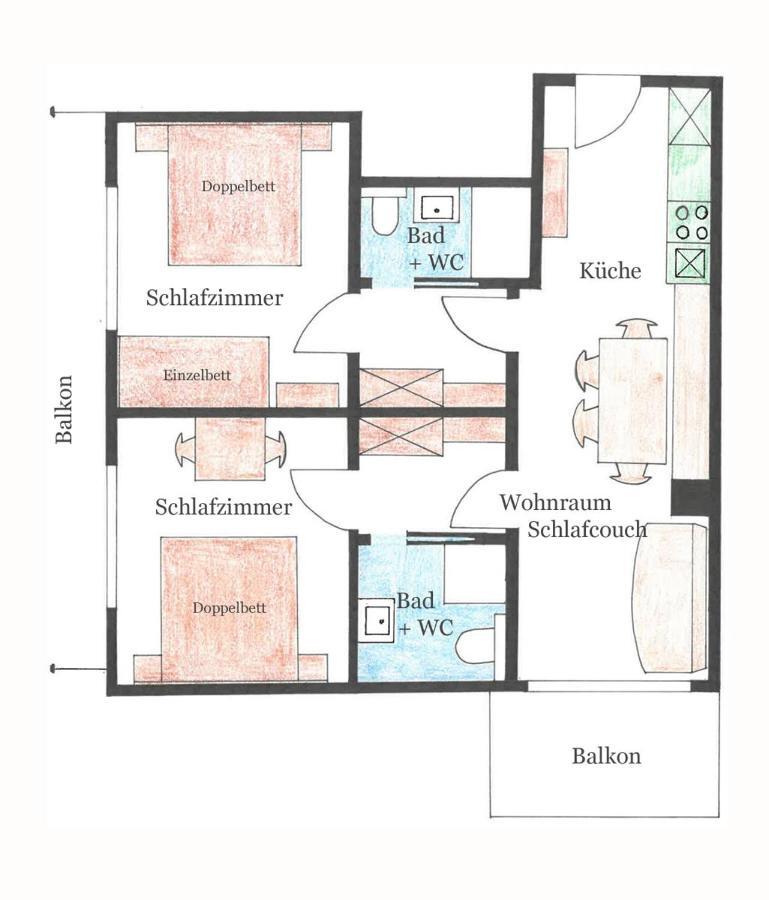 Apartment mit 2 Schlafzimmern