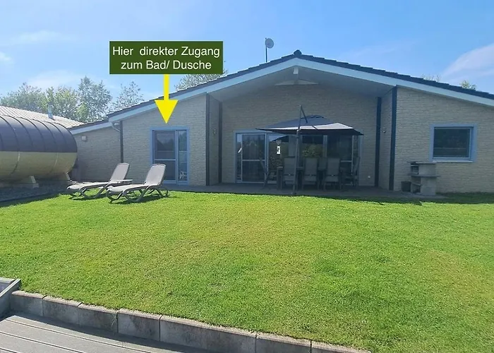 Ferienhaus am See mit Panorama Außensauna, hauseigenem Tretboot uvm. Twist