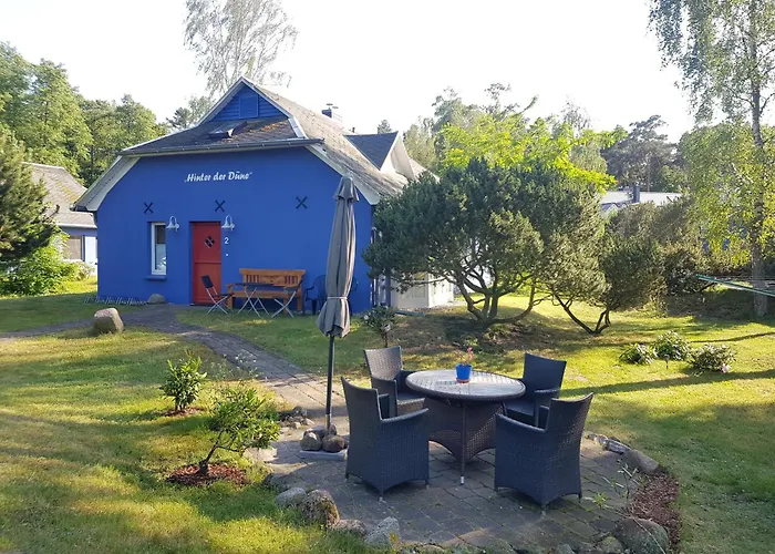 Blaues Strandhaus Hinter der Düne - Erste Reihe - Strand Ückeritz